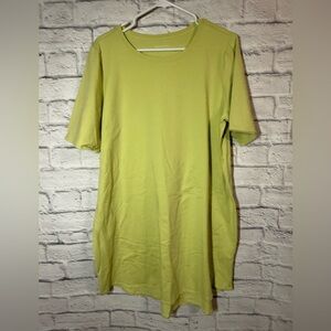 Eileen Fisher Scoop Neck Organic Cotton Shirt Dress, XL